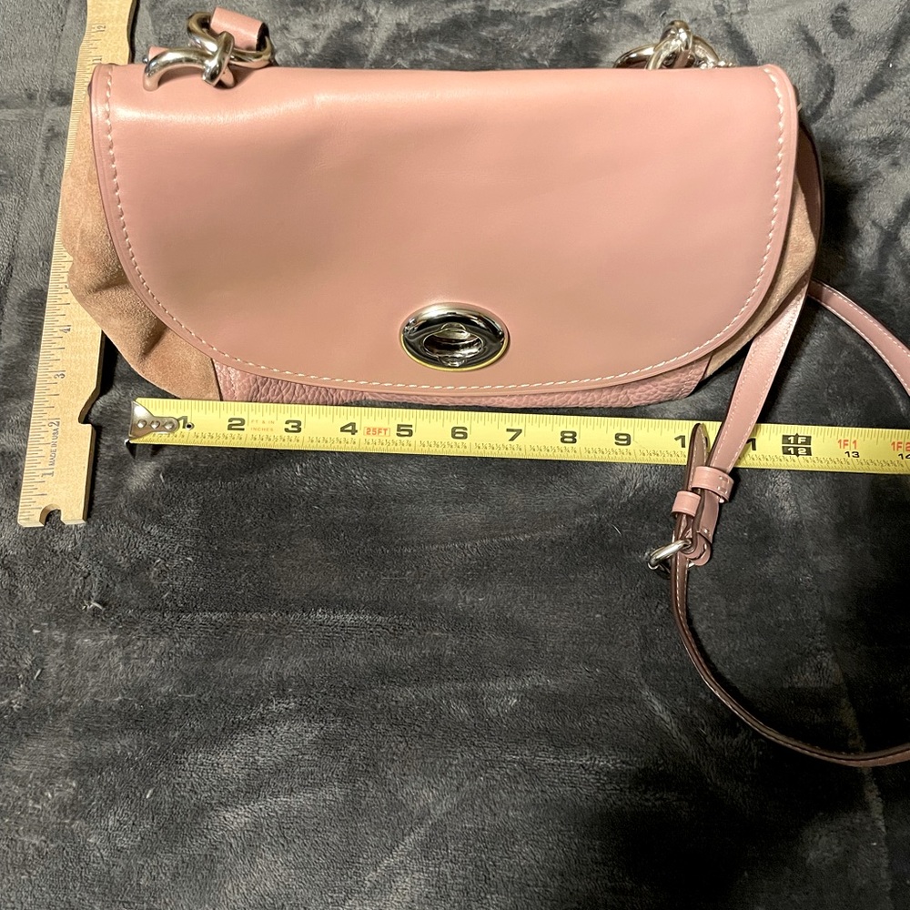 Coach!! Pale pink leather and suede!! EUC